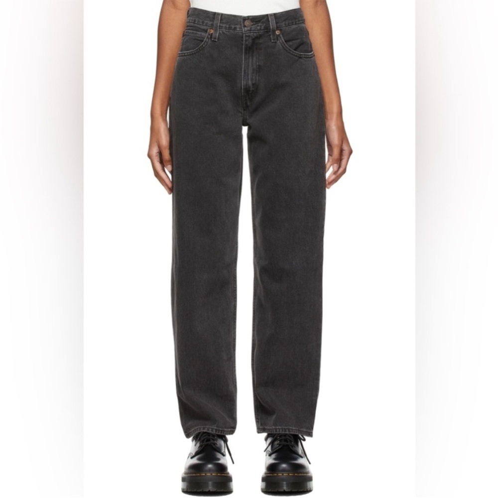 Levi's Dad Jean Relaxed Fit in Washed Black Denim